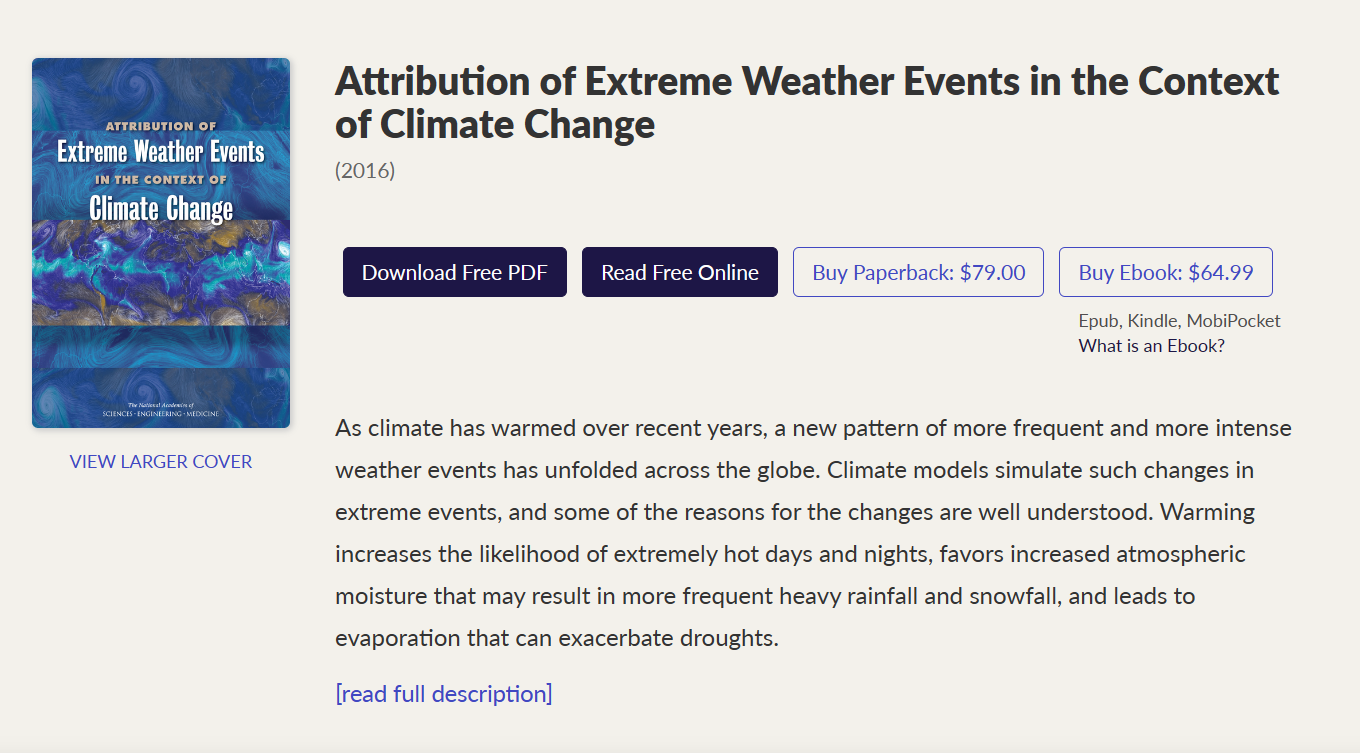 Μ1 Attribution of Extreme Weather Events in the Context of Climate Change